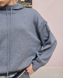 WOOL SILK HOODIE