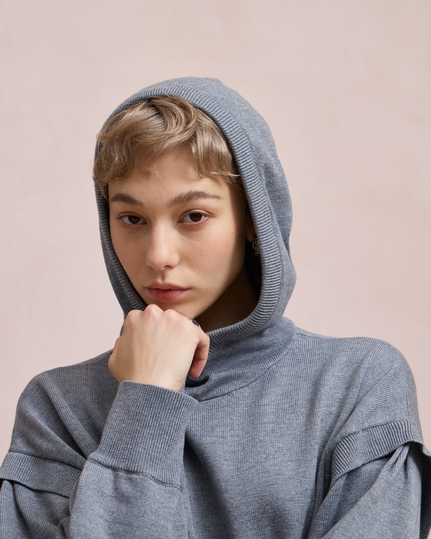 WOOL SILK HOODIE