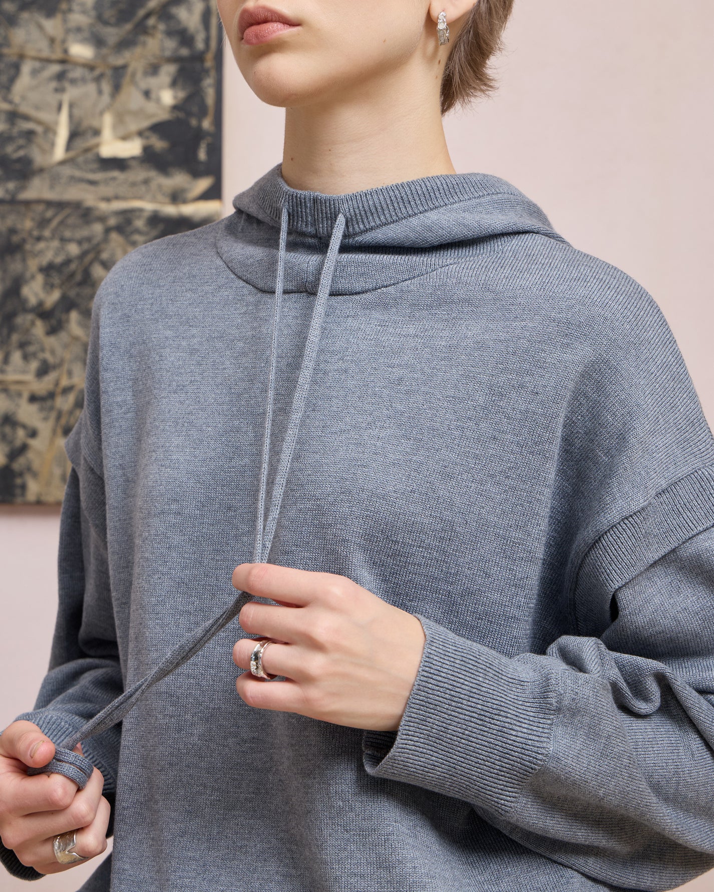 WOOL SILK HOODIE
