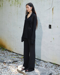 FRINGED FLARE PANTS