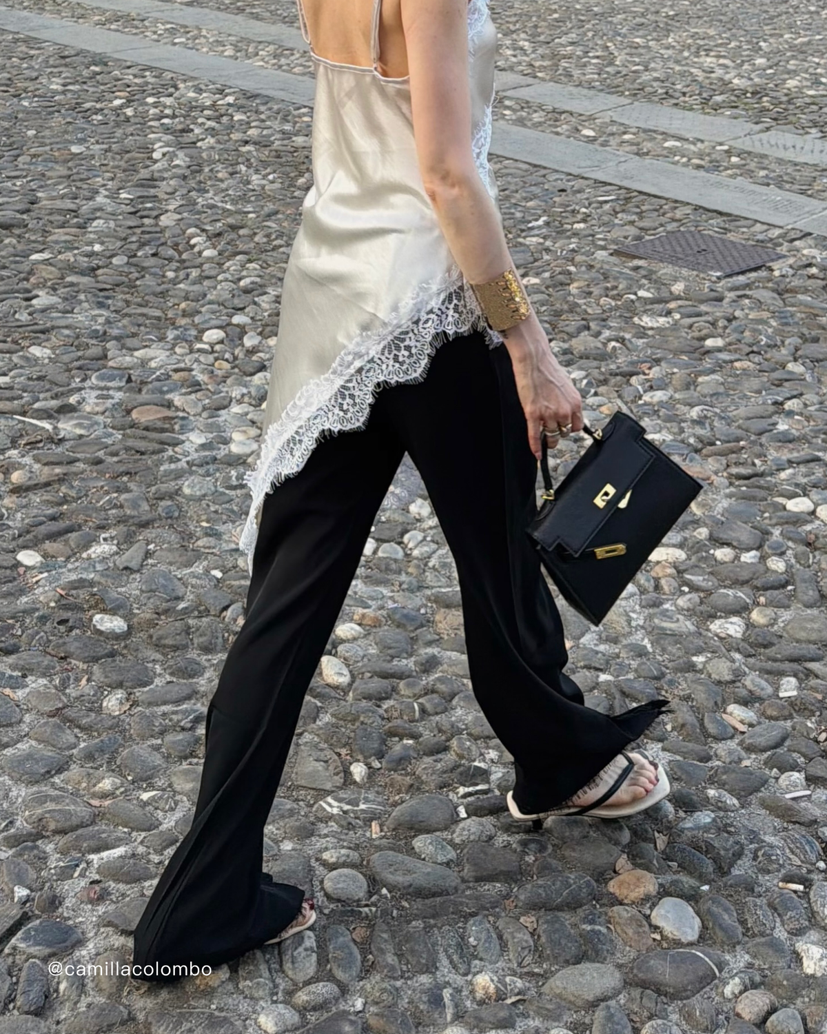 FRINGED FLARE PANTS