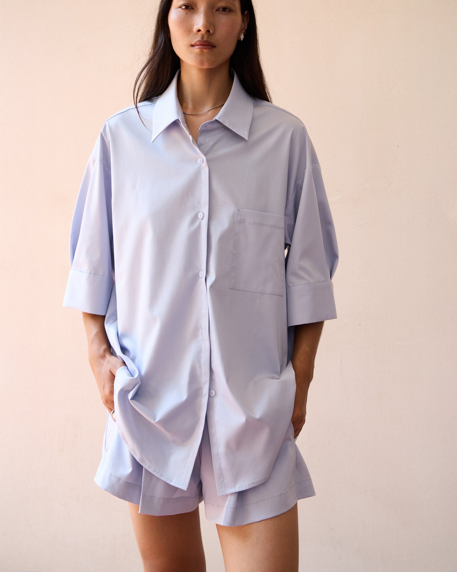 DUAL WAIST PLEATED SHORTS
