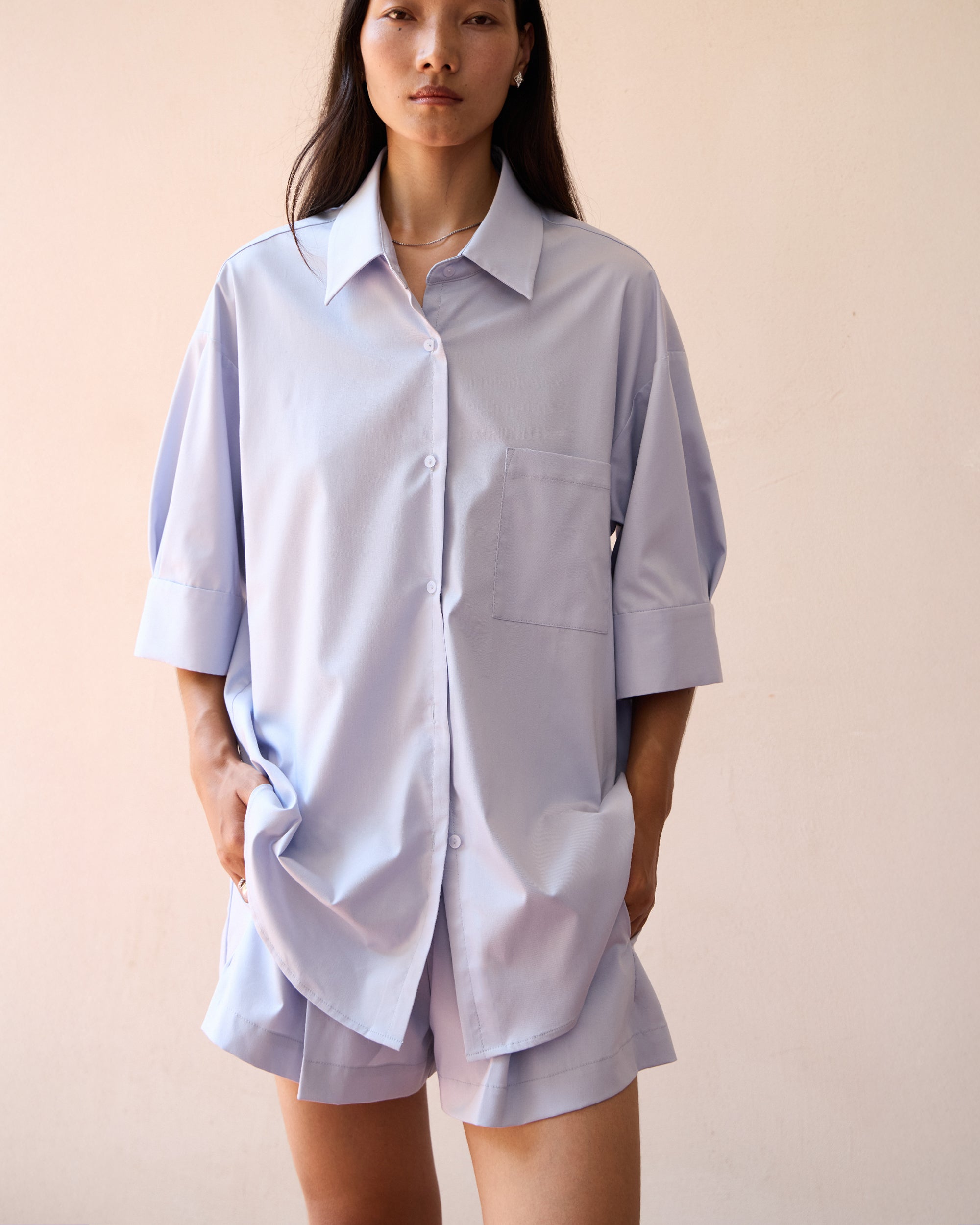 DUAL WAIST PLEATED SHORTS