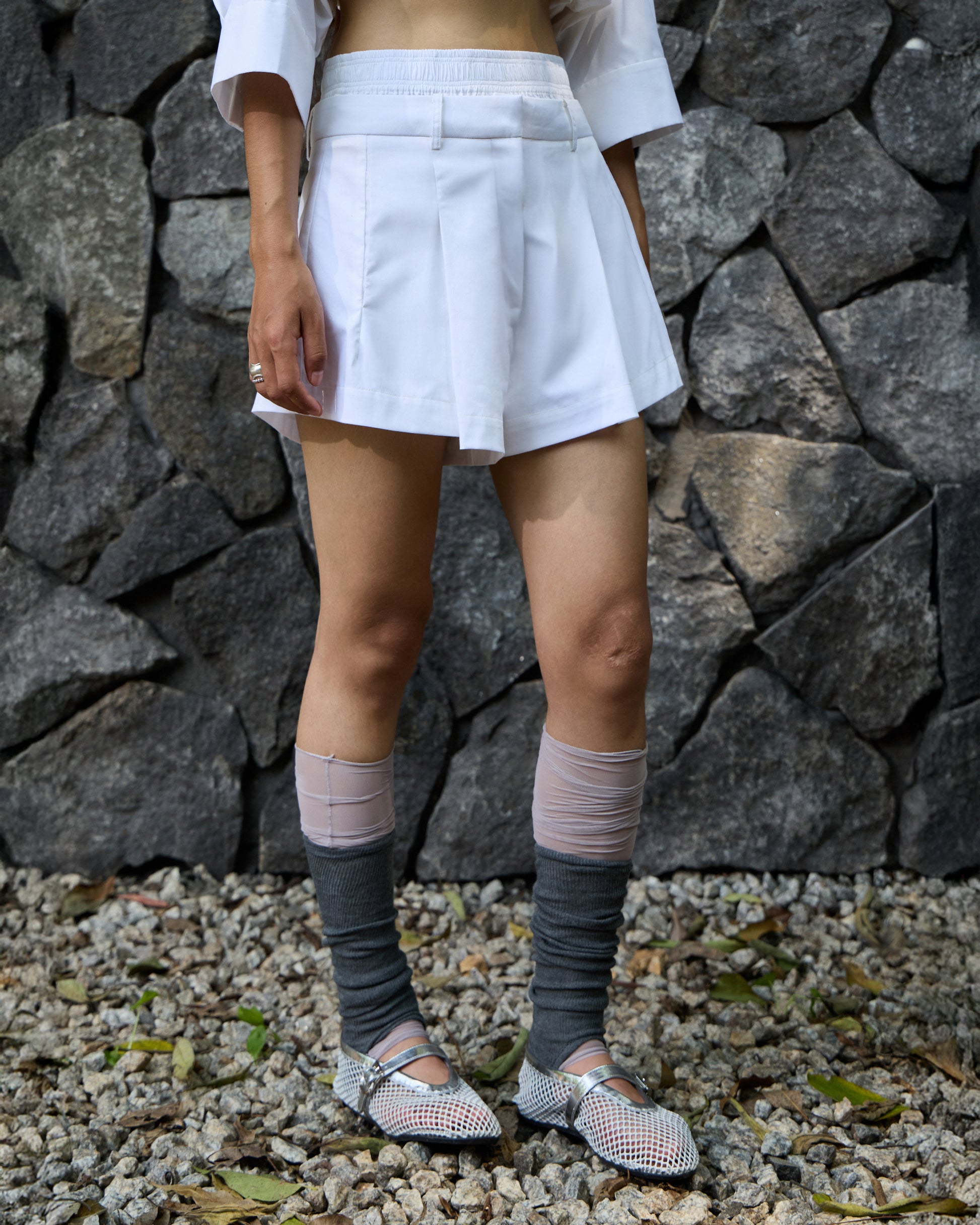 DUAL WAIST PLEATED SHORTS