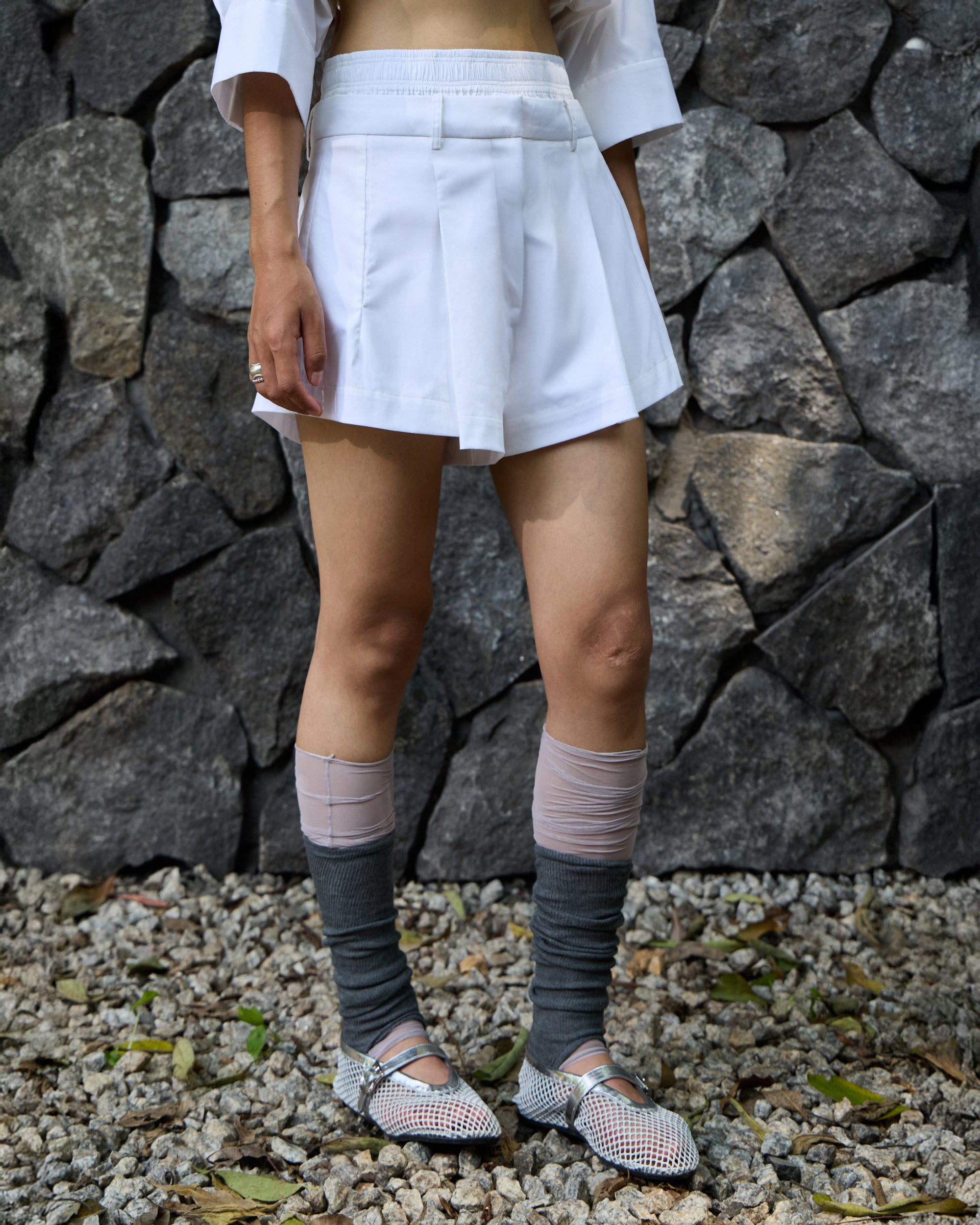 DUAL WAIST PLEATED SHORTS