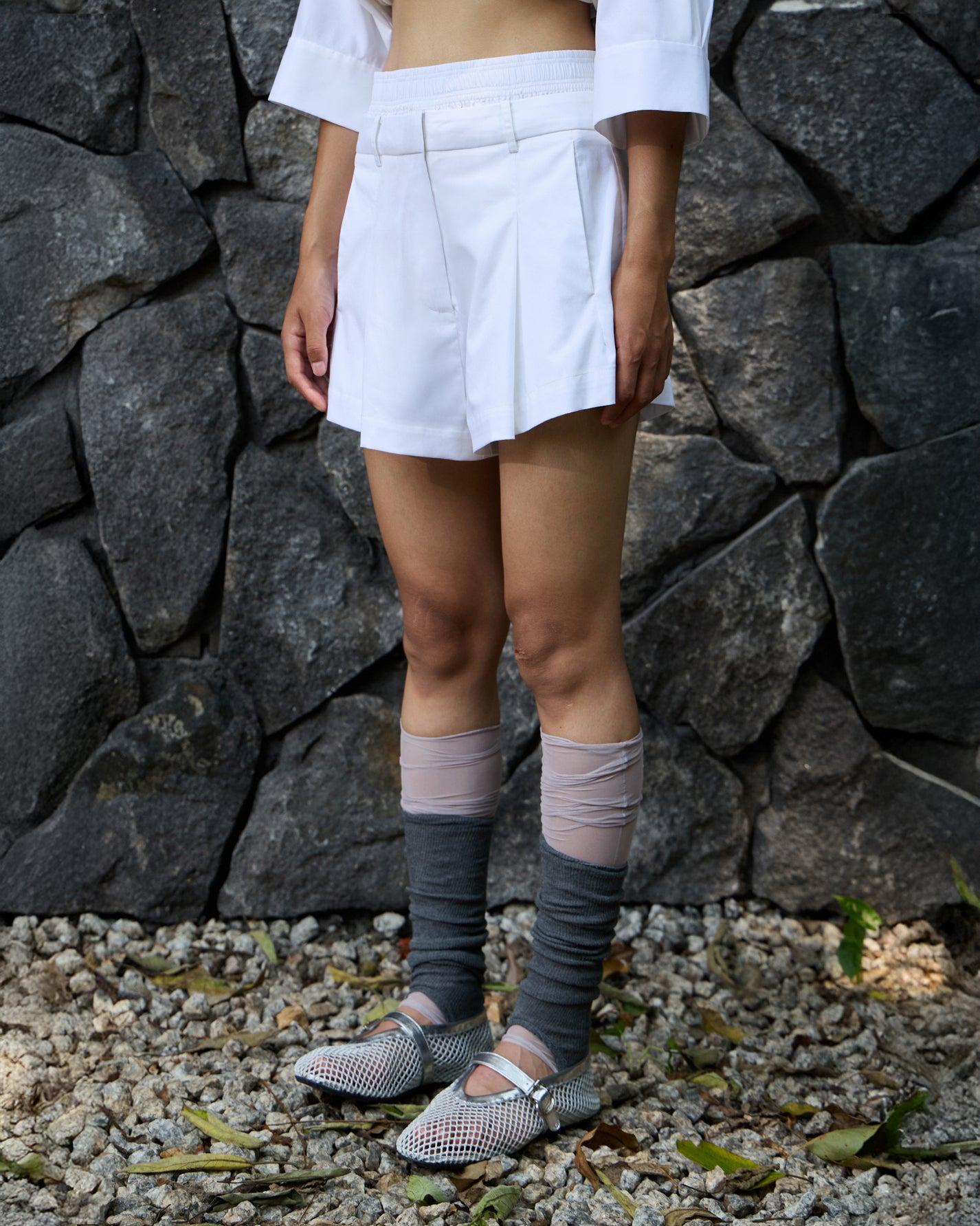 DUAL WAIST PLEATED SHORTS