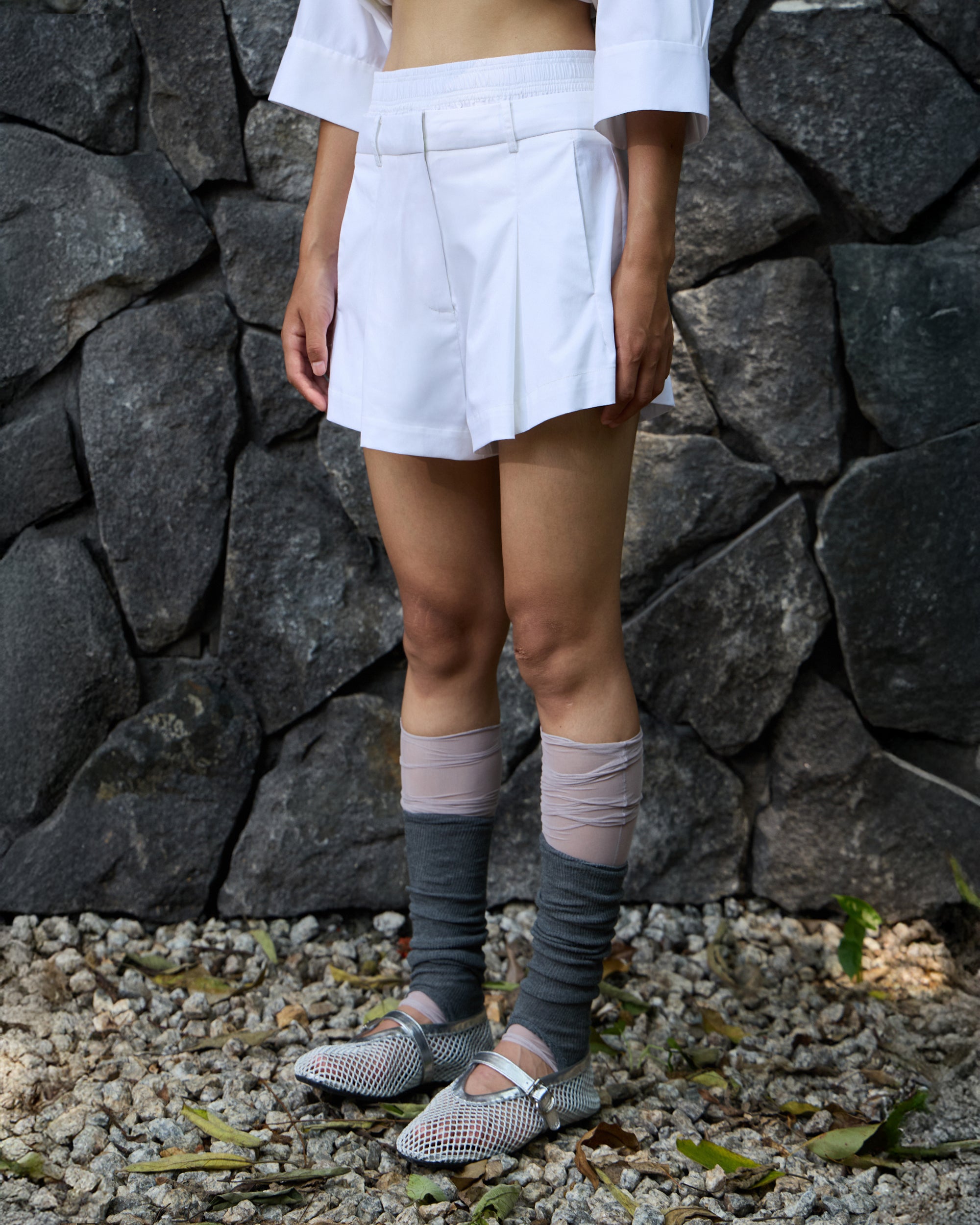 DUAL WAIST PLEATED SHORTS