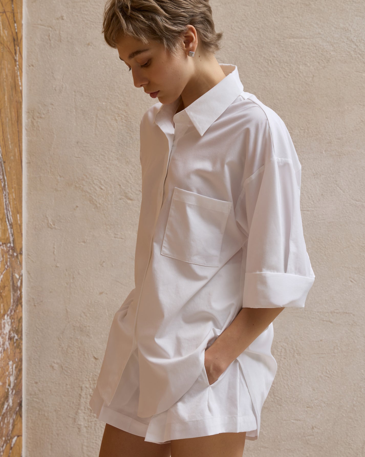 DUAL WAIST PLEATED SHORTS