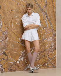 DUAL WAIST PLEATED SHORTS