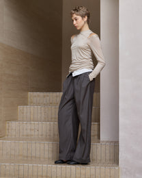 FOLD-OVER LACE PANTS