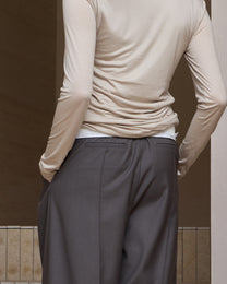 FOLD-OVER LACE PANTS