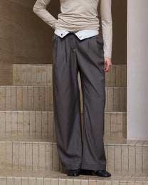 FOLD-OVER LACE PANTS