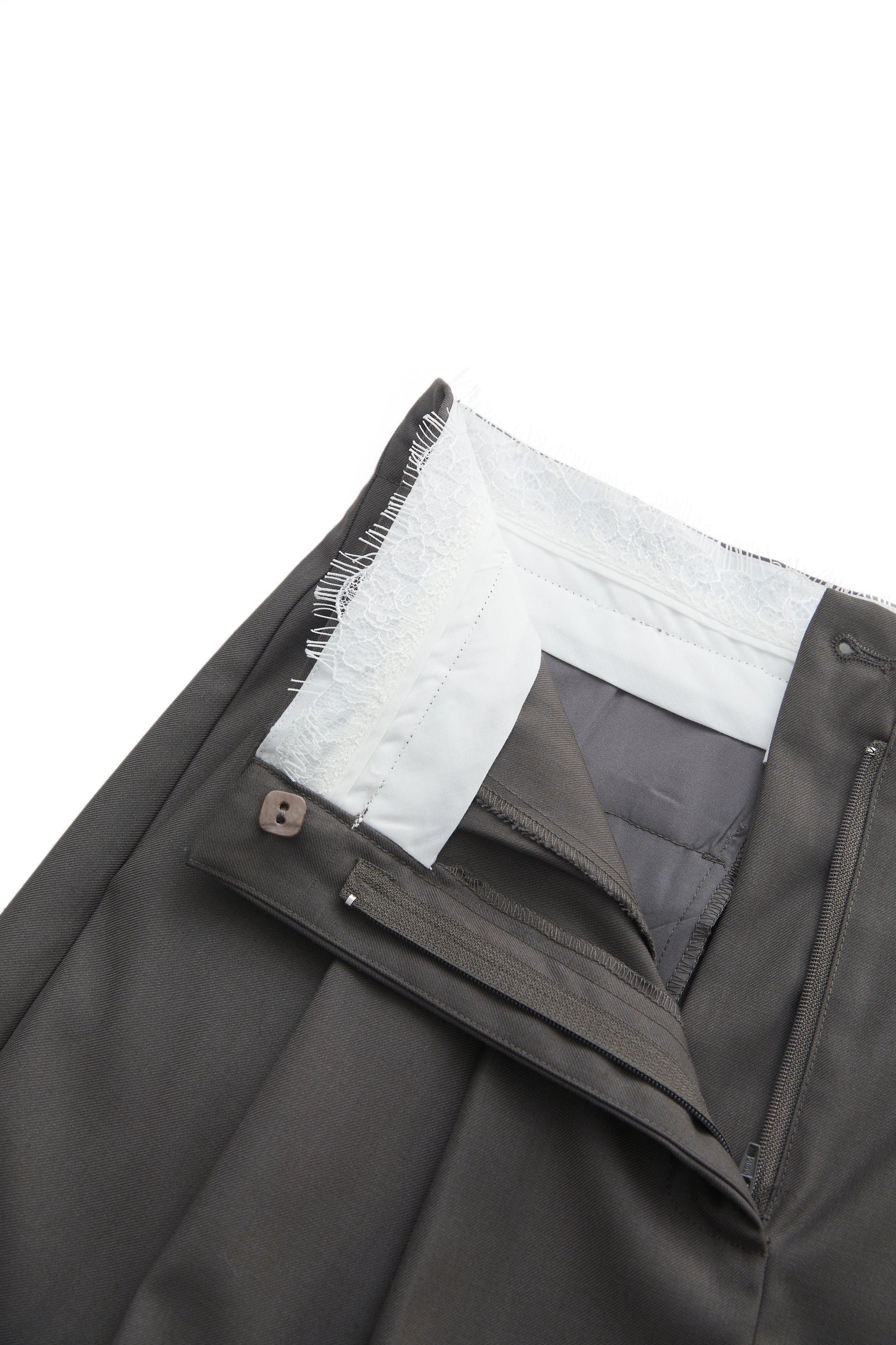 FOLD-OVER LACE PANTS