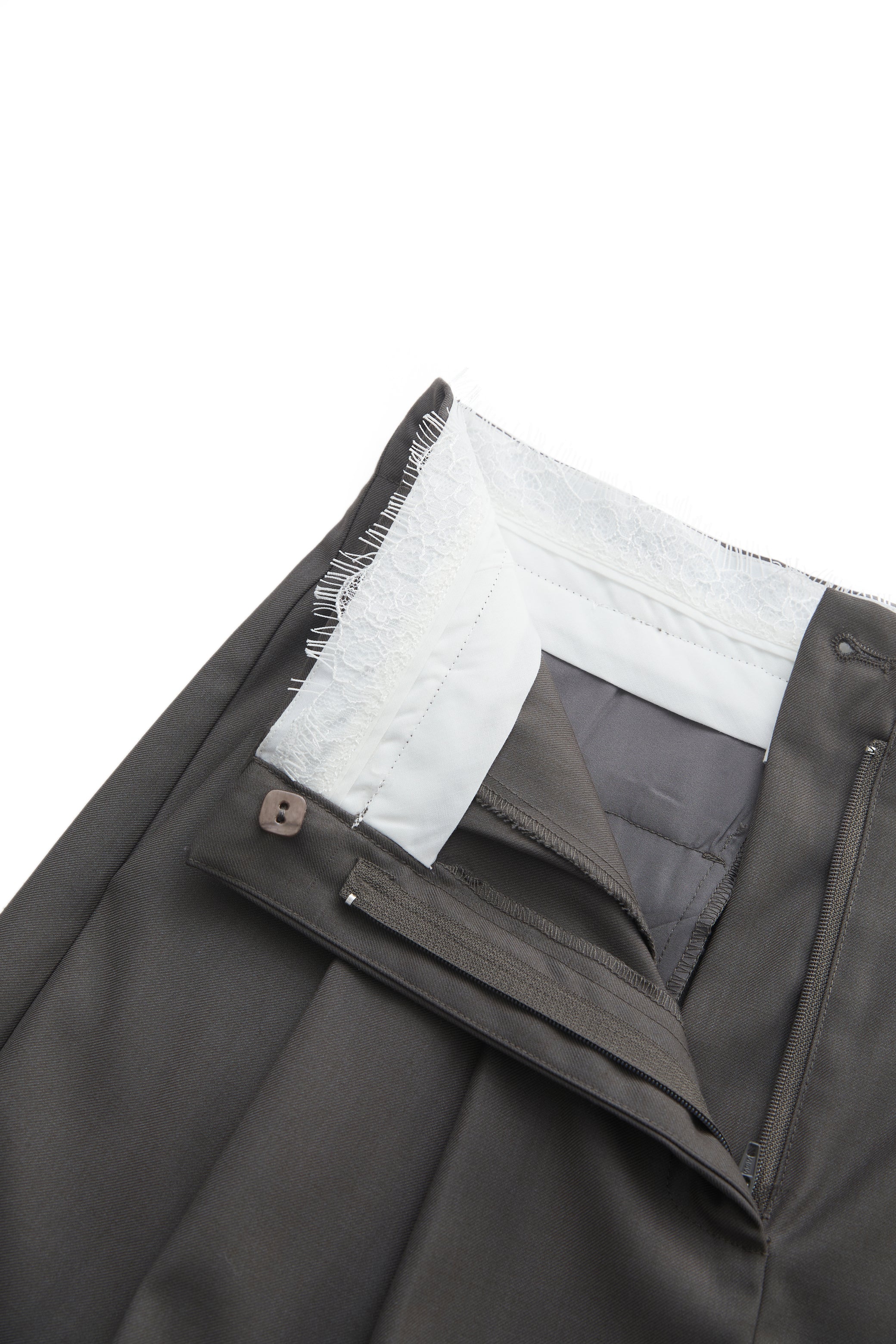 FOLD-OVER LACE PANTS