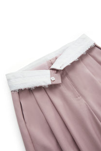 FOLD-OVER LACE PANTS