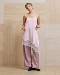 FOLD-OVER LACE PANTS