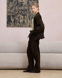 CORDUROY BELT TROUSERS