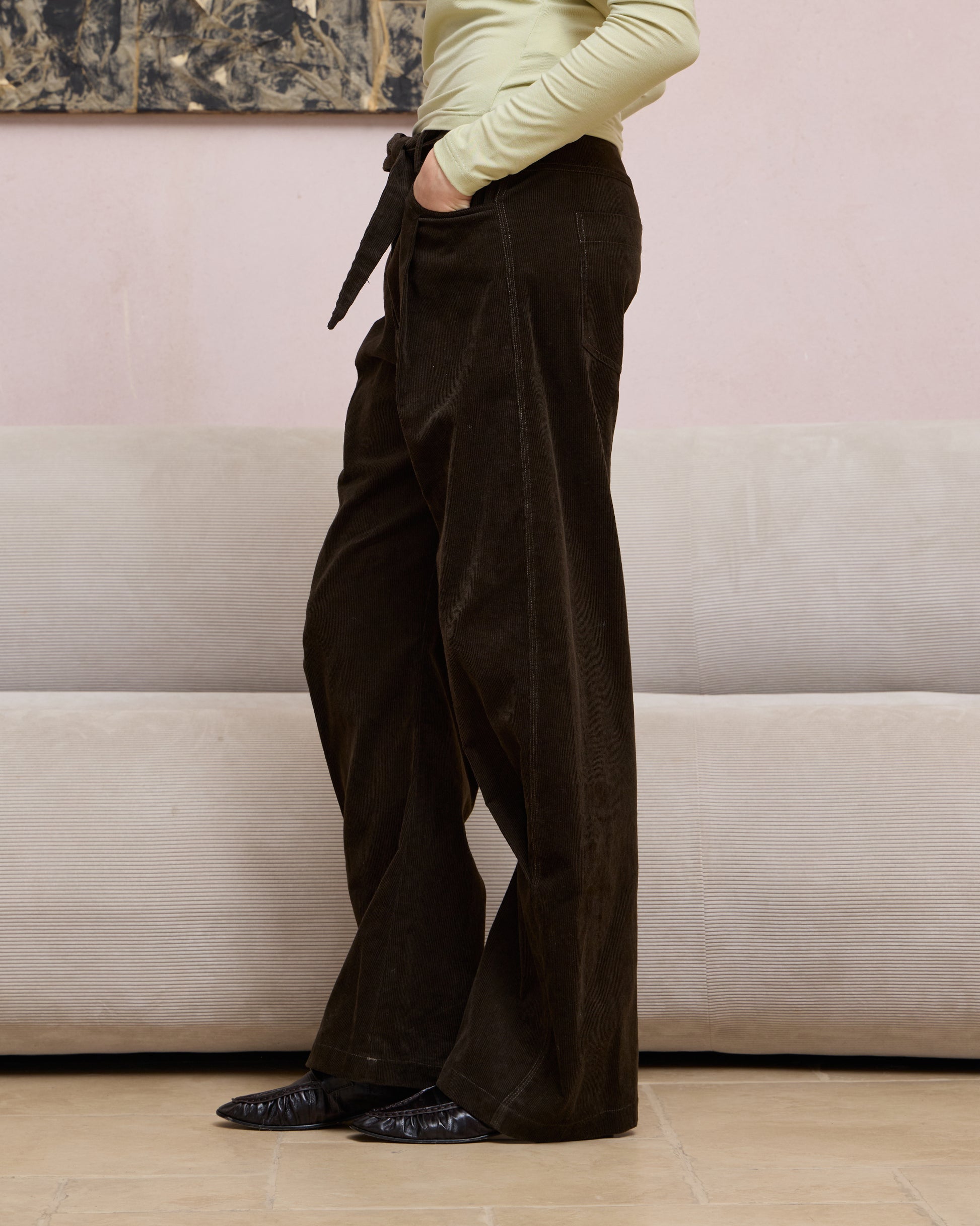 CORDUROY BELT TROUSERS