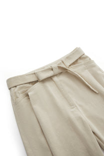 CORDUROY BELT TROUSERS