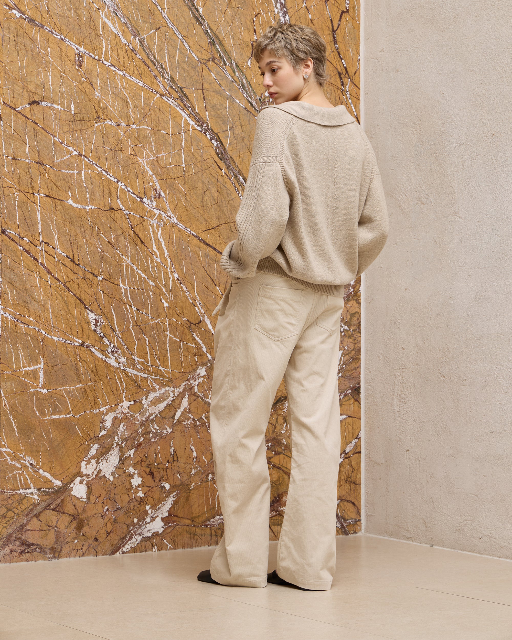 CORDUROY BELT TROUSERS