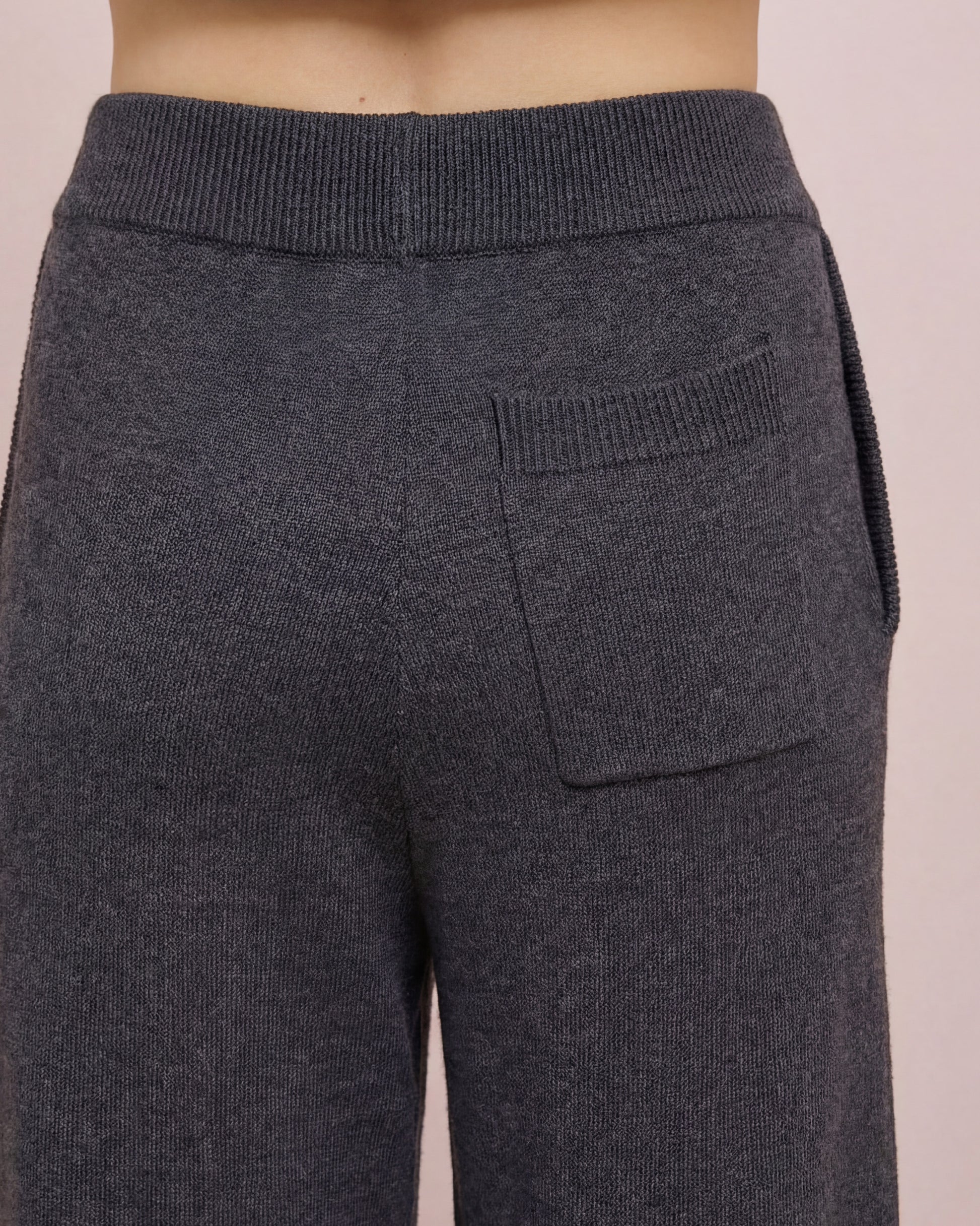 WOOL SILK KNIT JOGGER PANTS