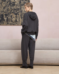 WOOL SILK KNIT JOGGER PANTS