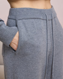 WOOL SILK KNIT JOGGER PANTS