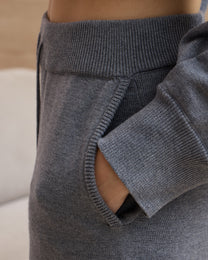 WOOL SILK KNIT JOGGER PANTS