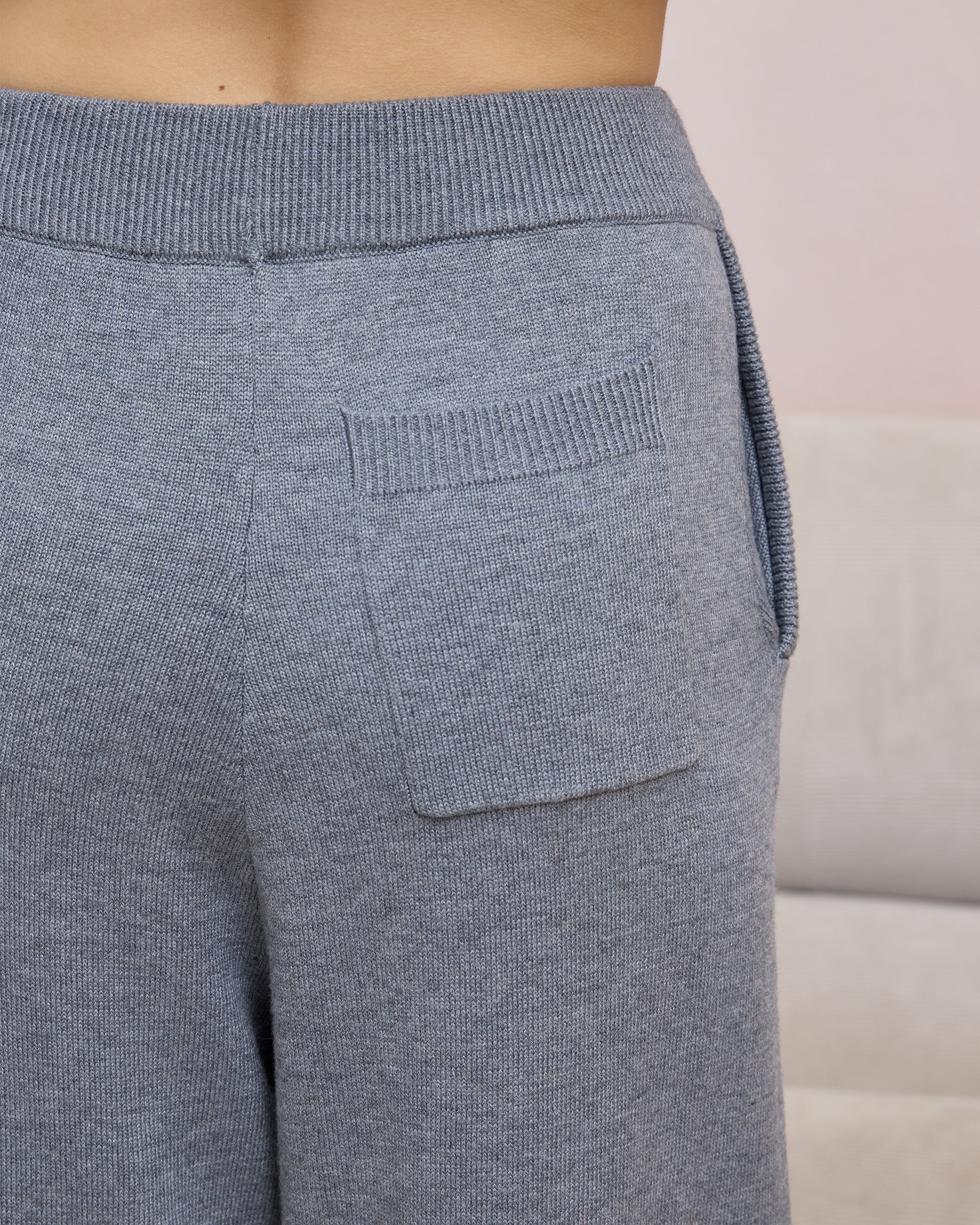 WOOL SILK KNIT JOGGER PANTS
