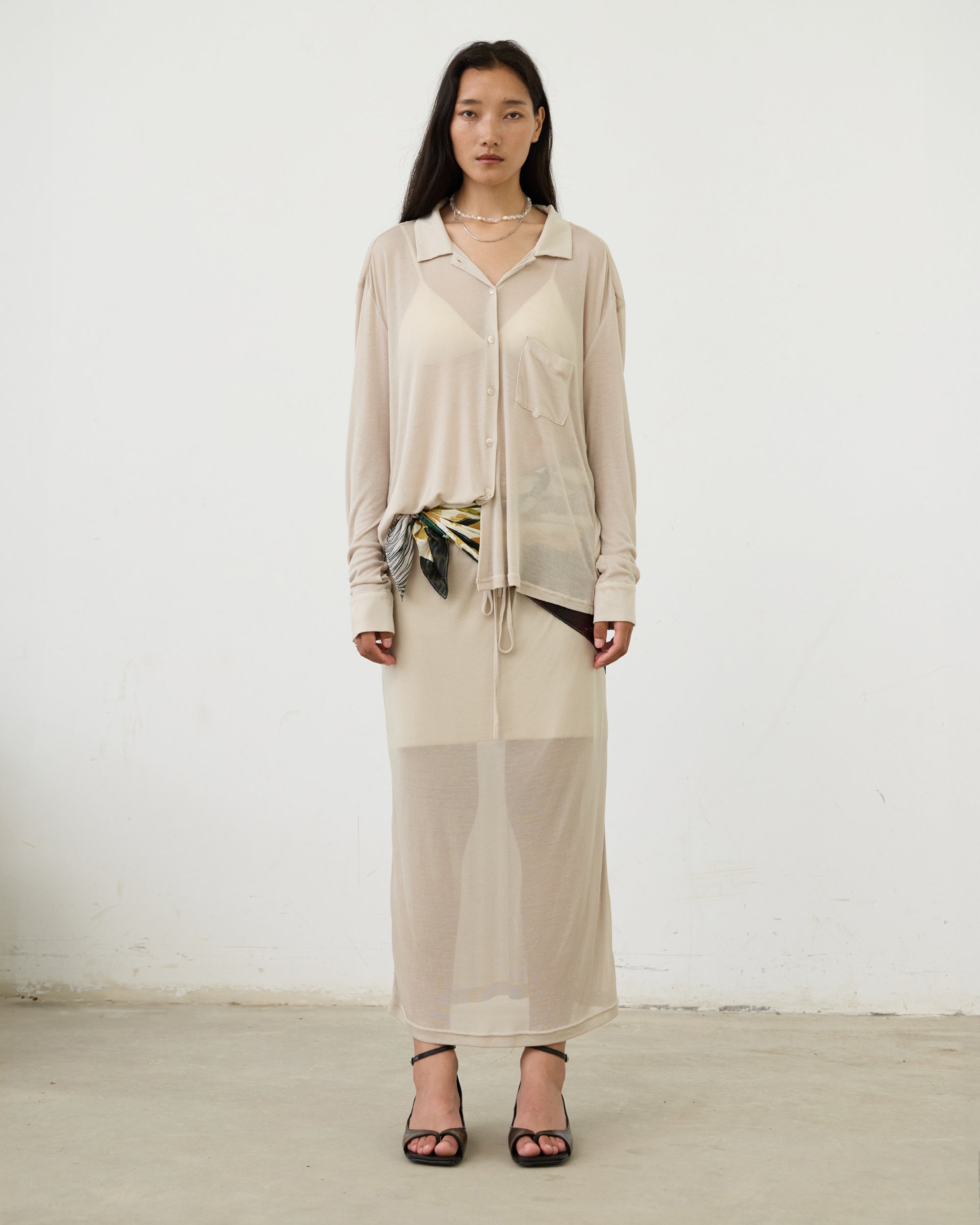 DOUBLE LAYER SHEER SKIRT