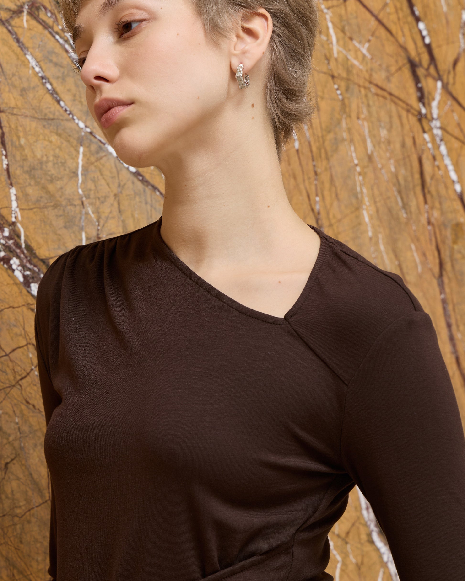 DRAPED TIE-STRAP TOP