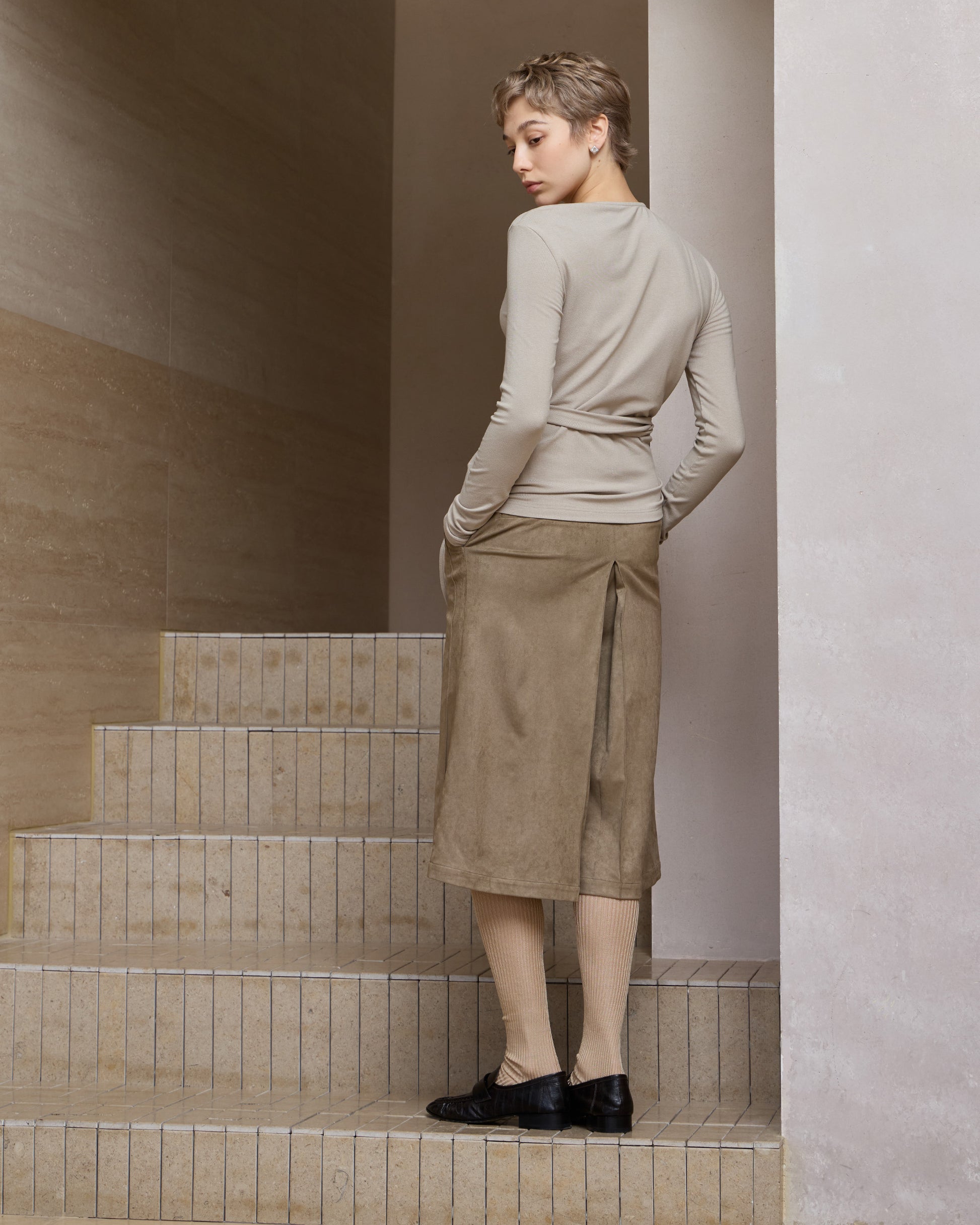 DRAPED TIE-STRAP TOP