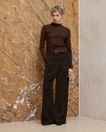 TWISTED MOCK NECK TOP