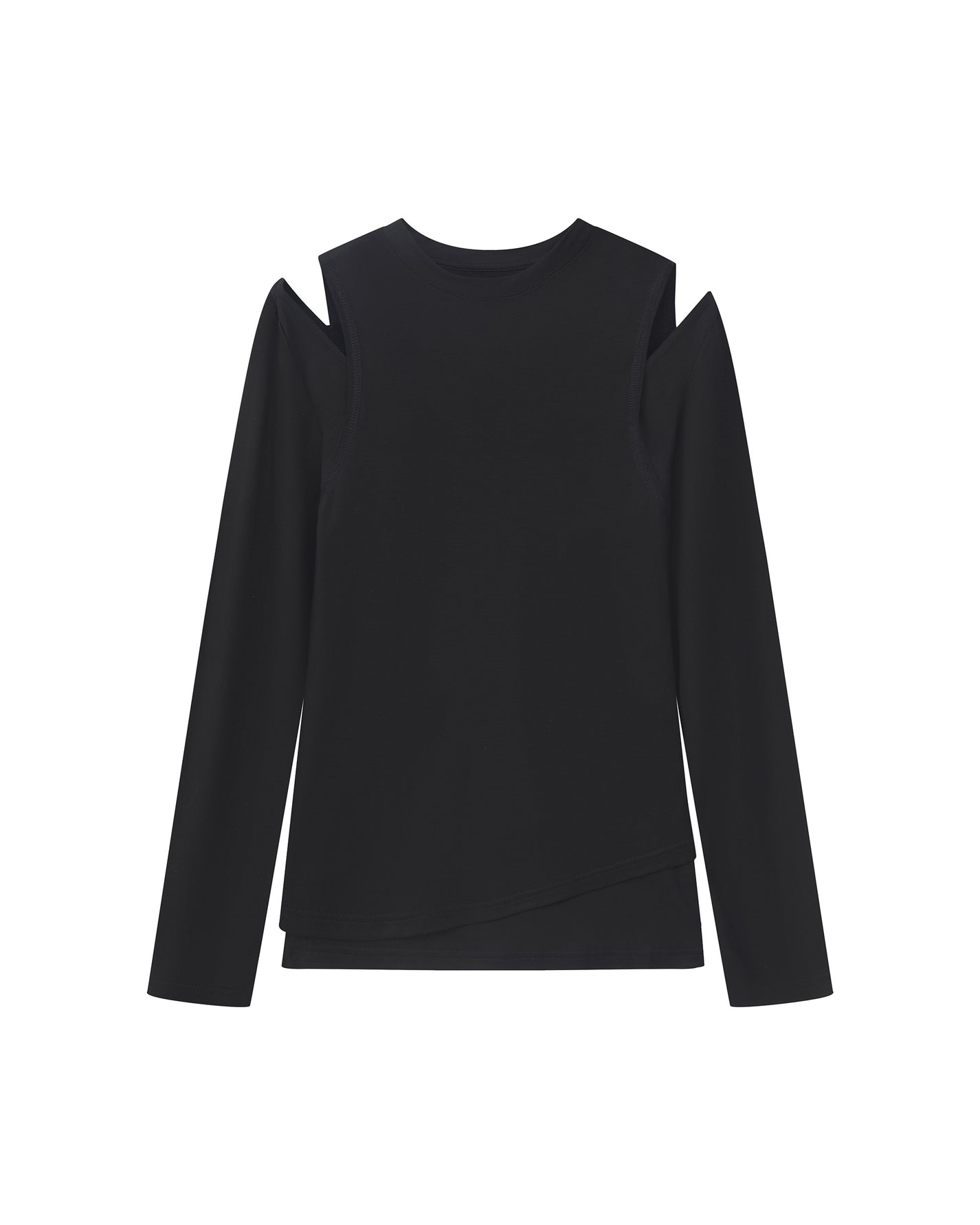 CUT-OUT SHOULDER BASE LAYER