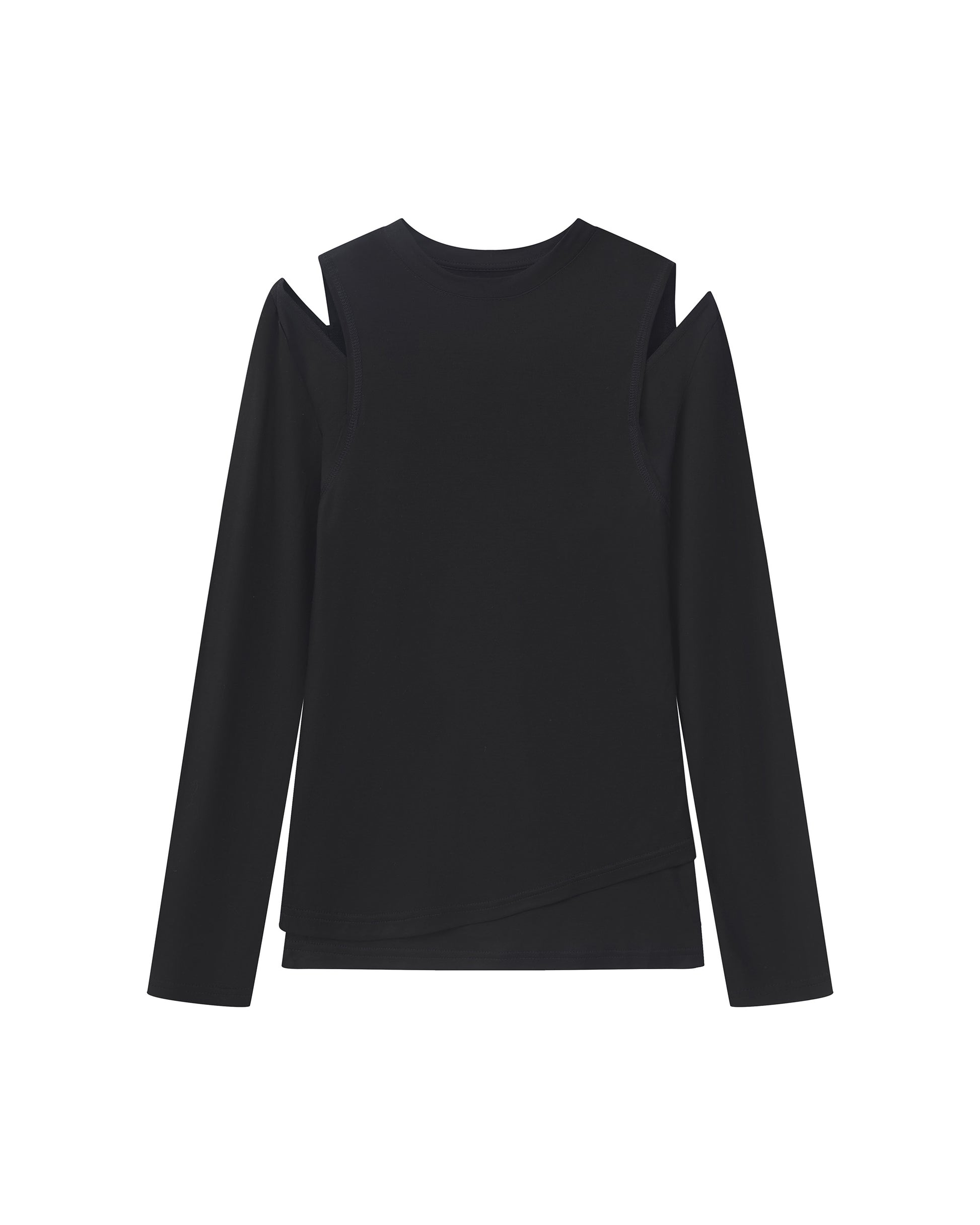 CUT-OUT SHOULDER BASE LAYER