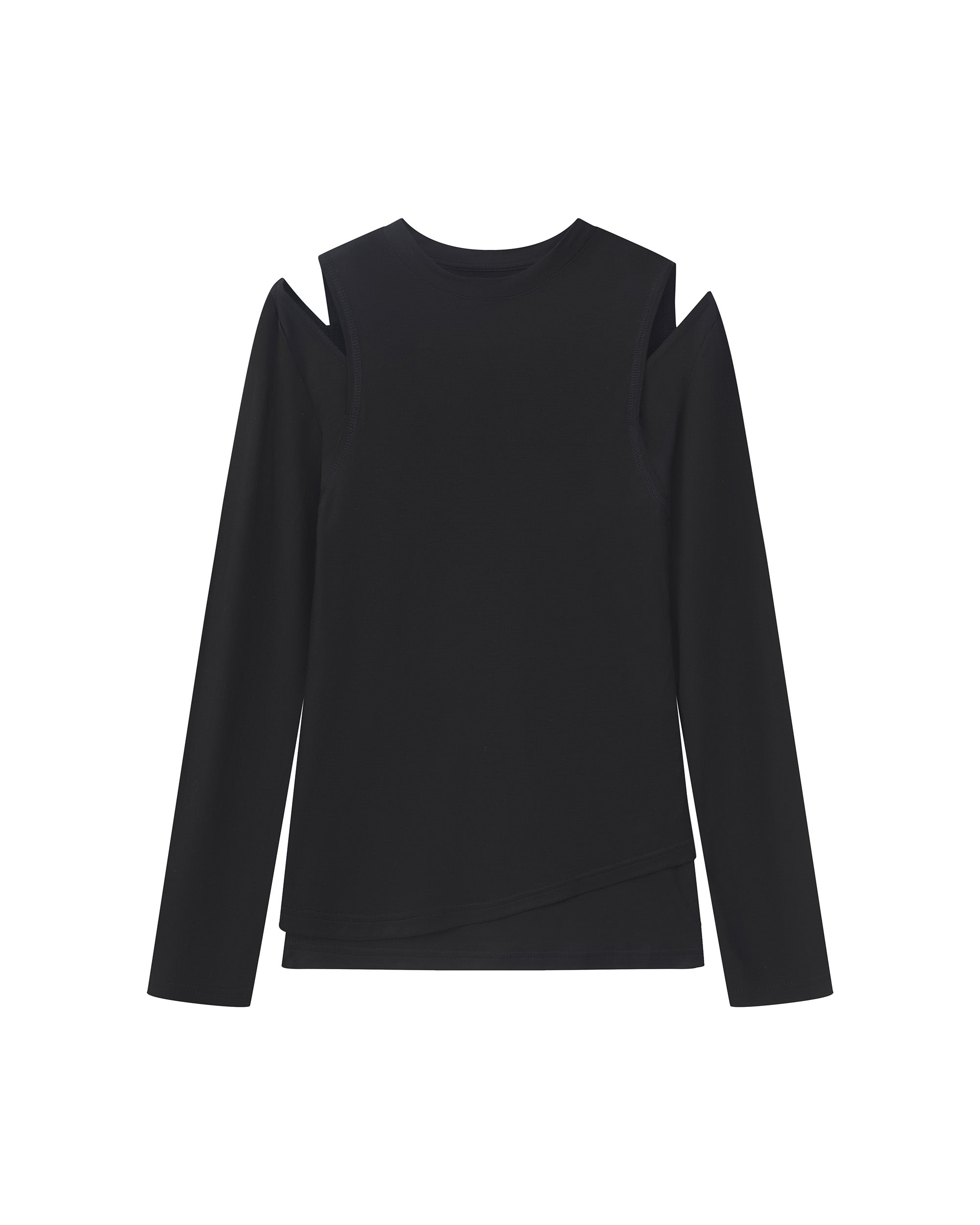 CUT-OUT SHOULDER BASE LAYER