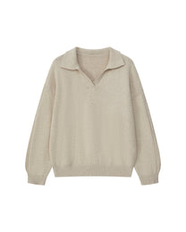 WOOL POLO CASUAL SWEATER