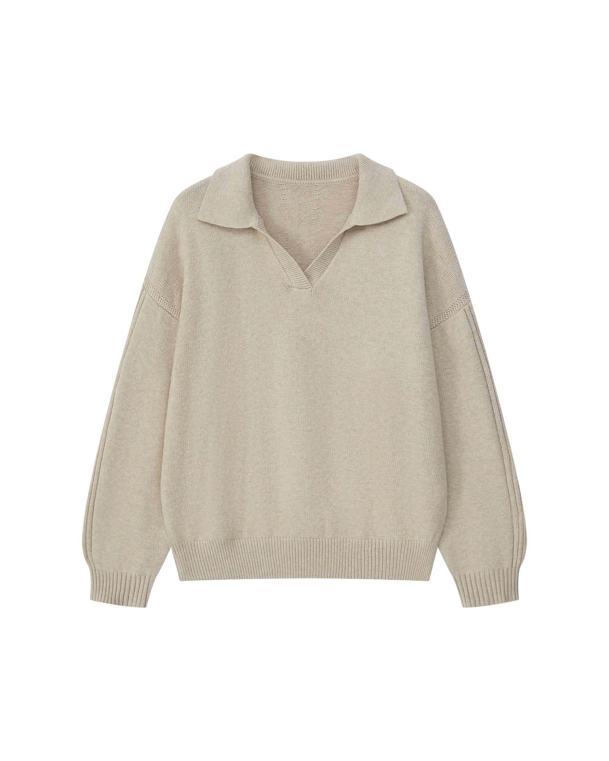 WOOL POLO CASUAL SWEATER