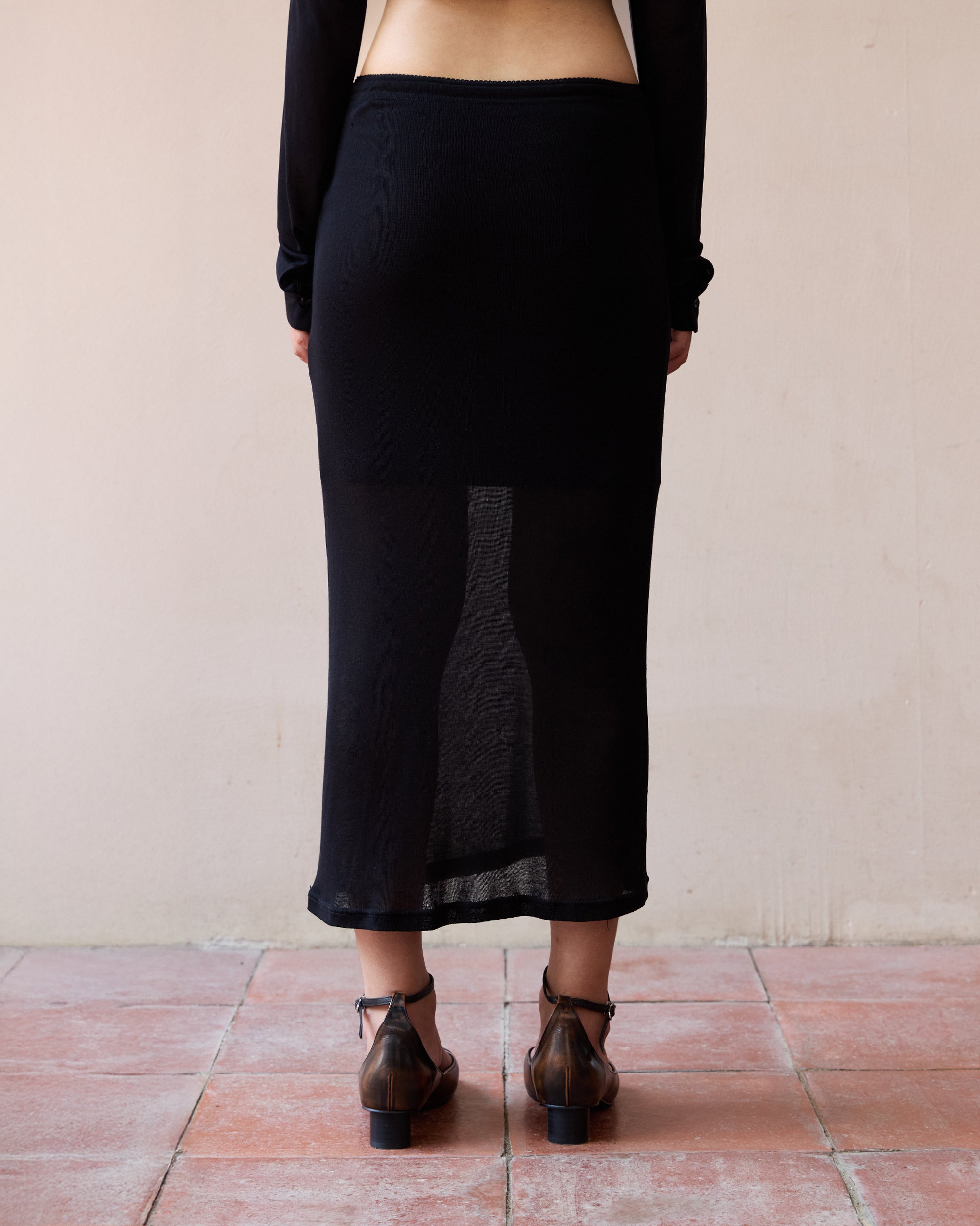 DOUBLE LAYER SHEER SKIRT