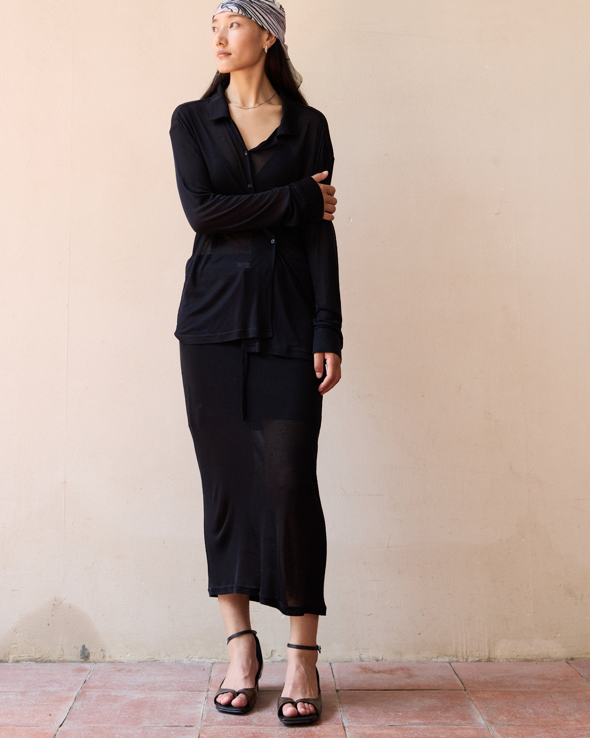 DOUBLE LAYER SHEER SKIRT