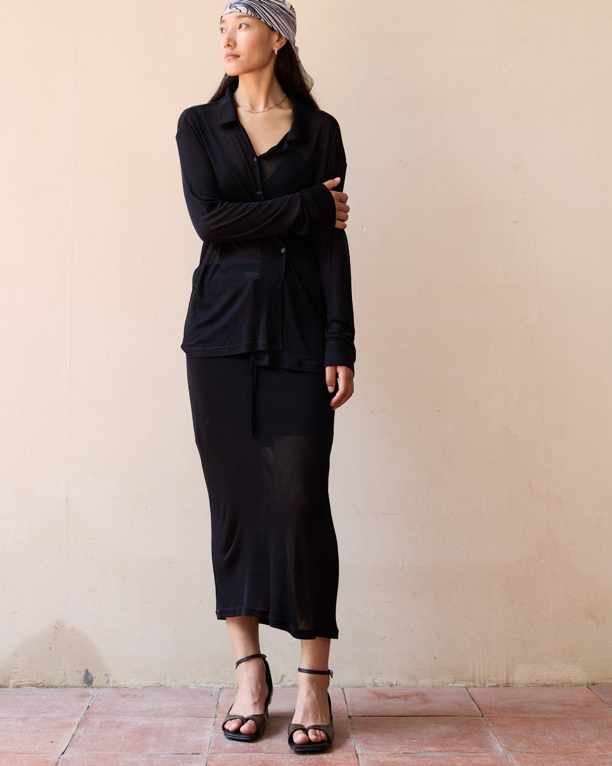 DOUBLE LAYER SHEER SKIRT