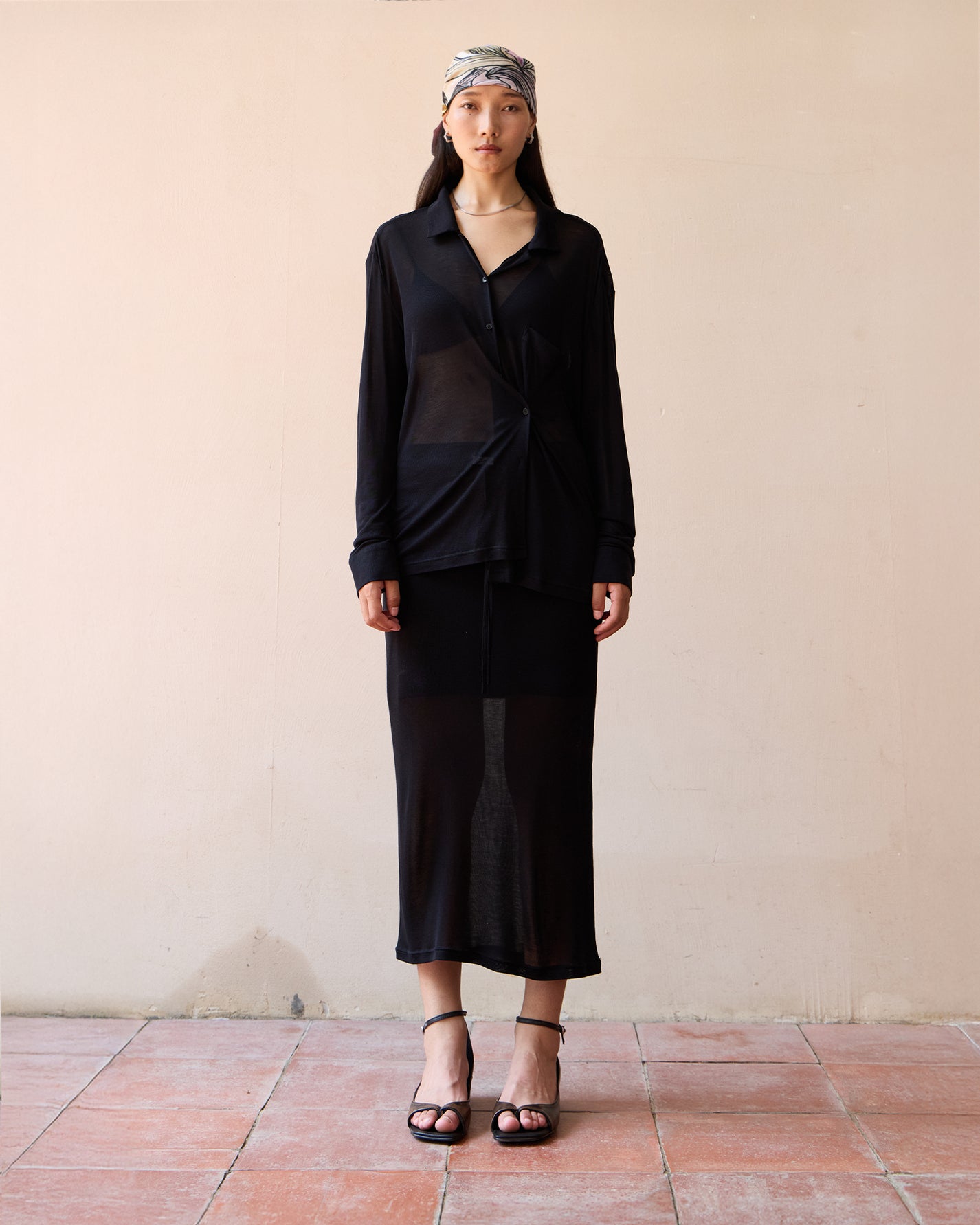 DOUBLE LAYER SHEER SKIRT