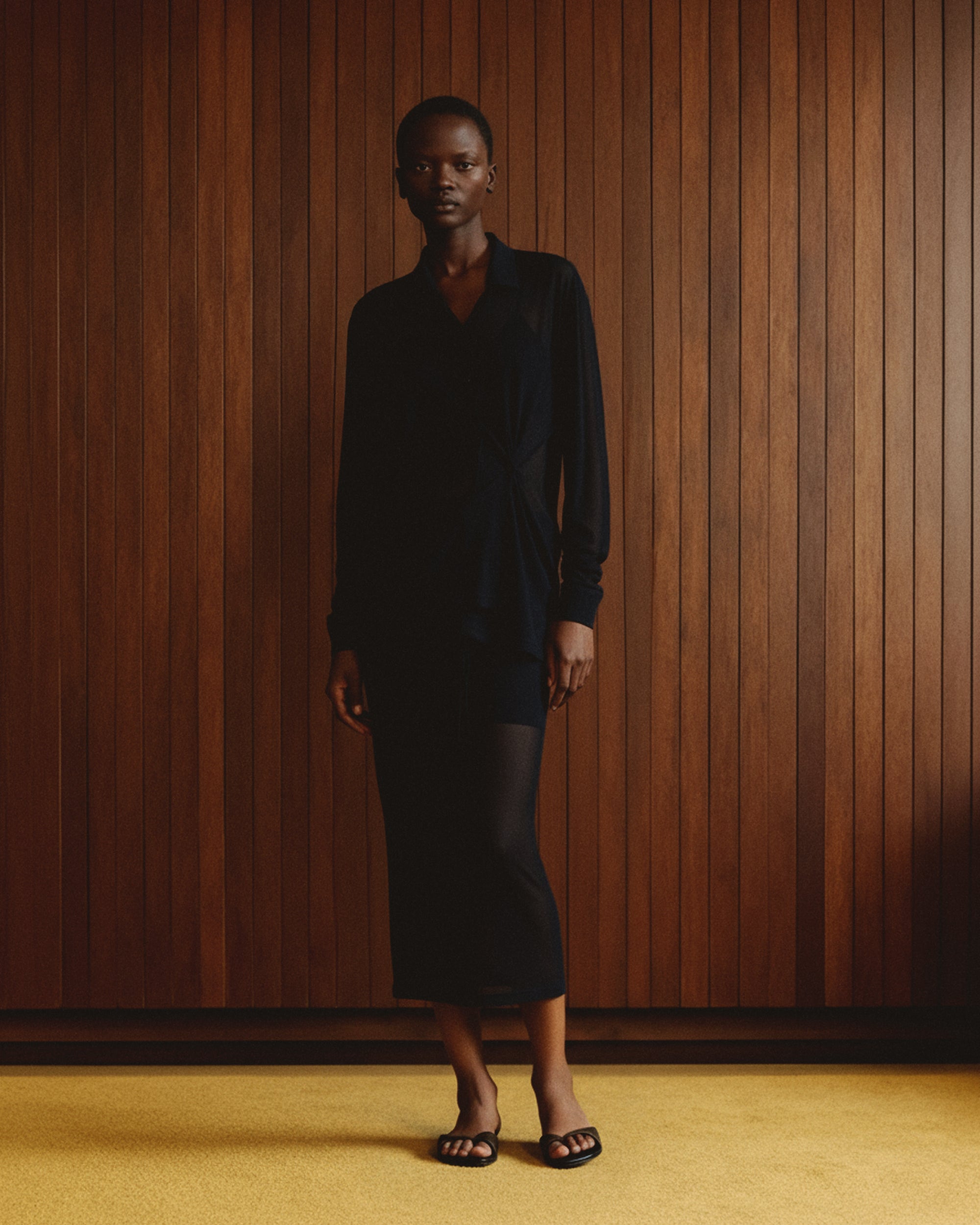 DOUBLE LAYER SHEER SKIRT