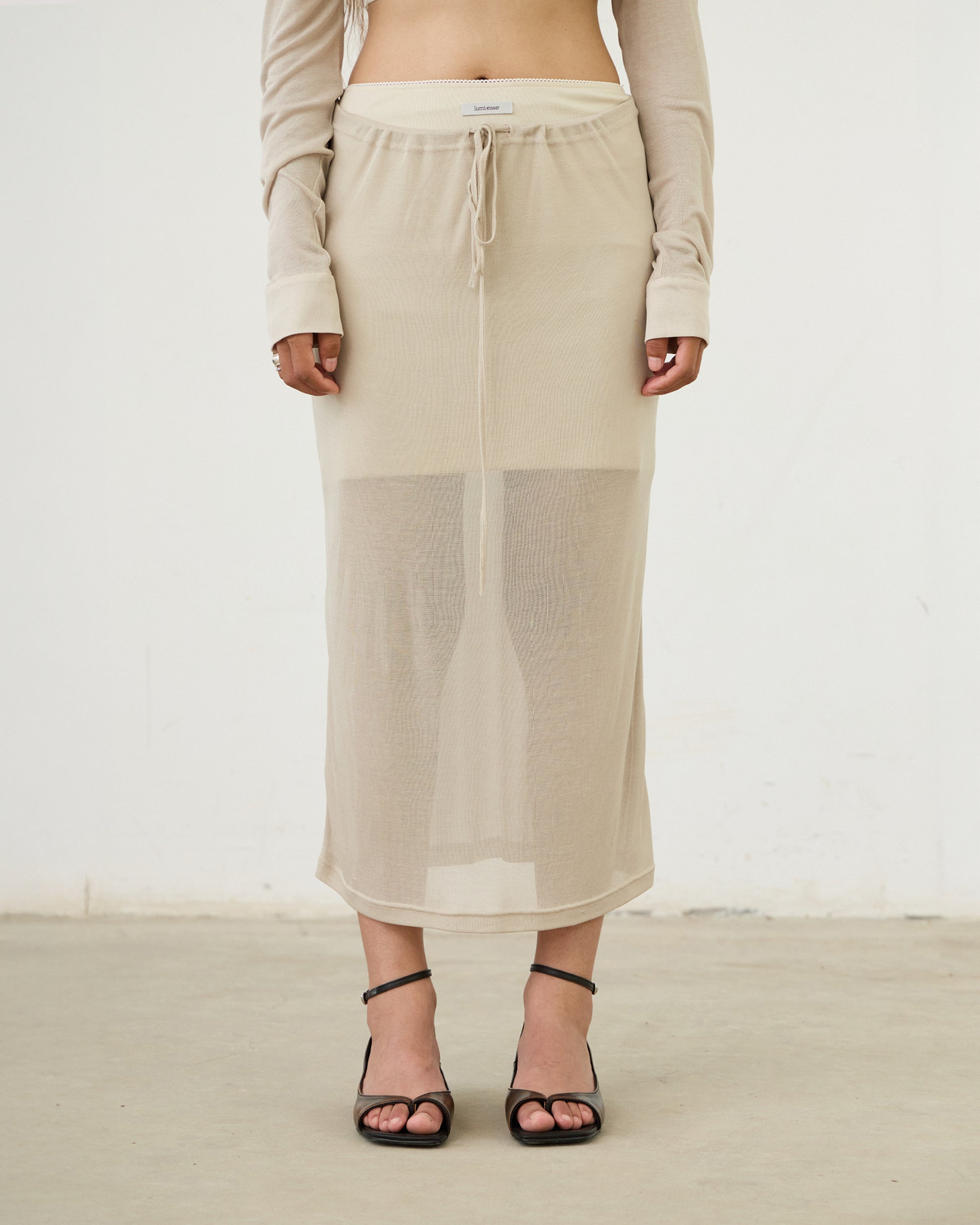 DOUBLE LAYER SHEER SKIRT