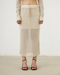 DOUBLE LAYER SHEER SKIRT