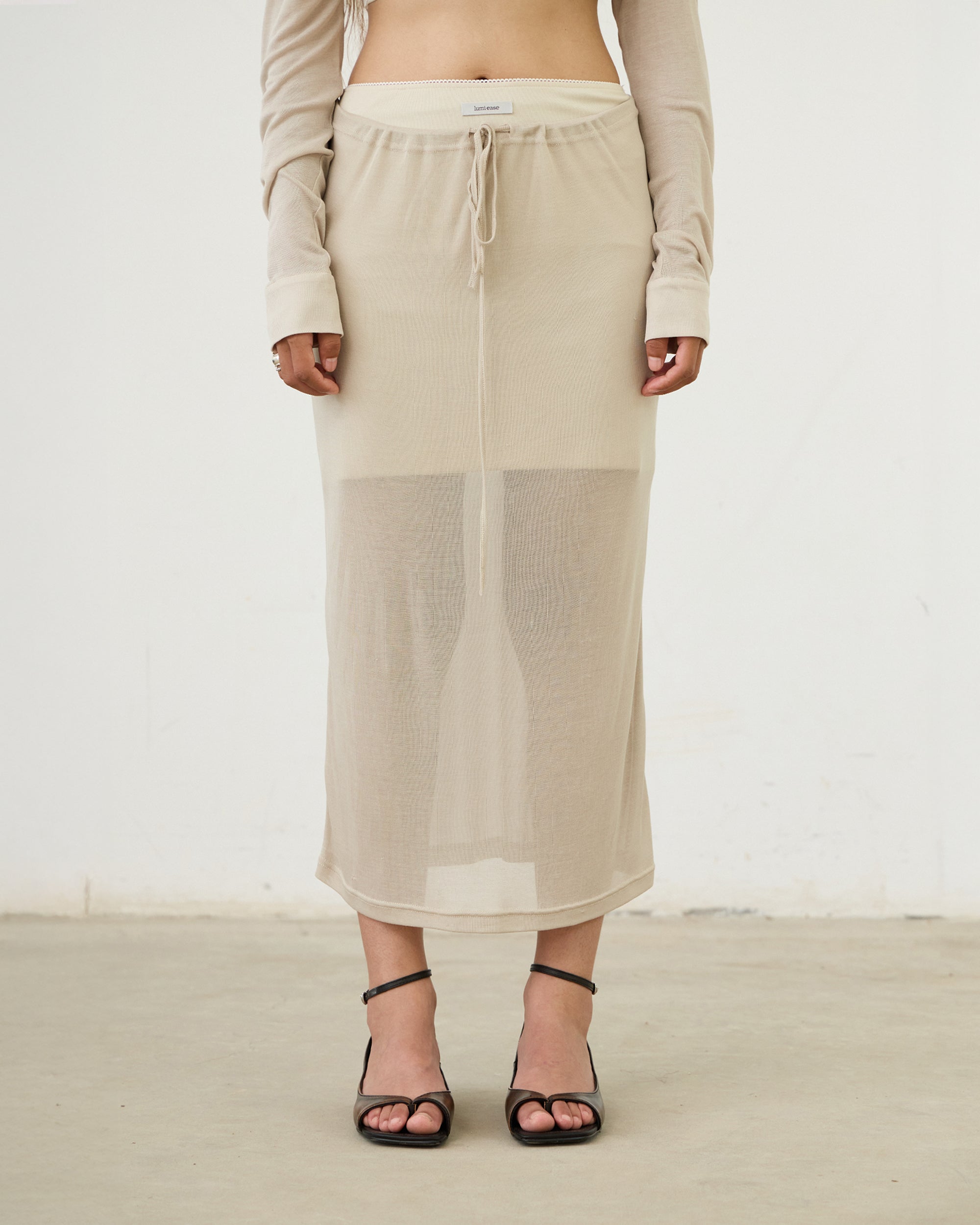 DOUBLE LAYER SHEER SKIRT