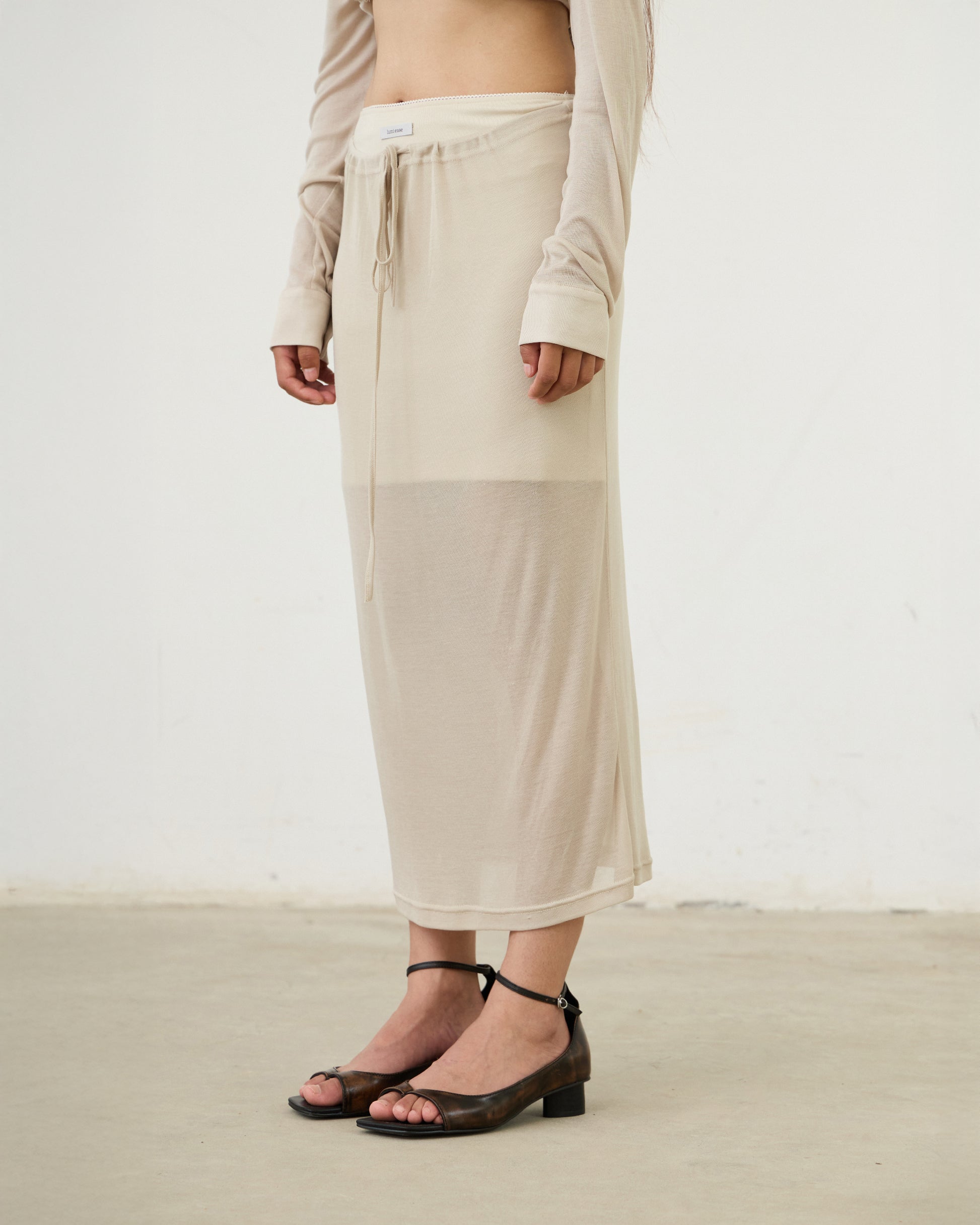 DOUBLE LAYER SHEER SKIRT
