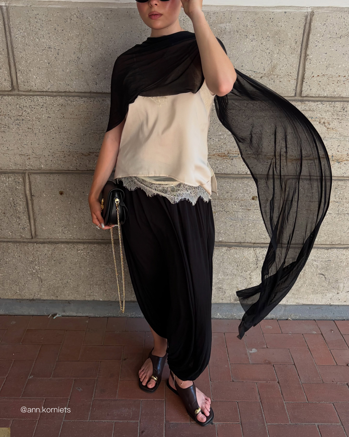 TWIST SHEER SKIRT PANTS