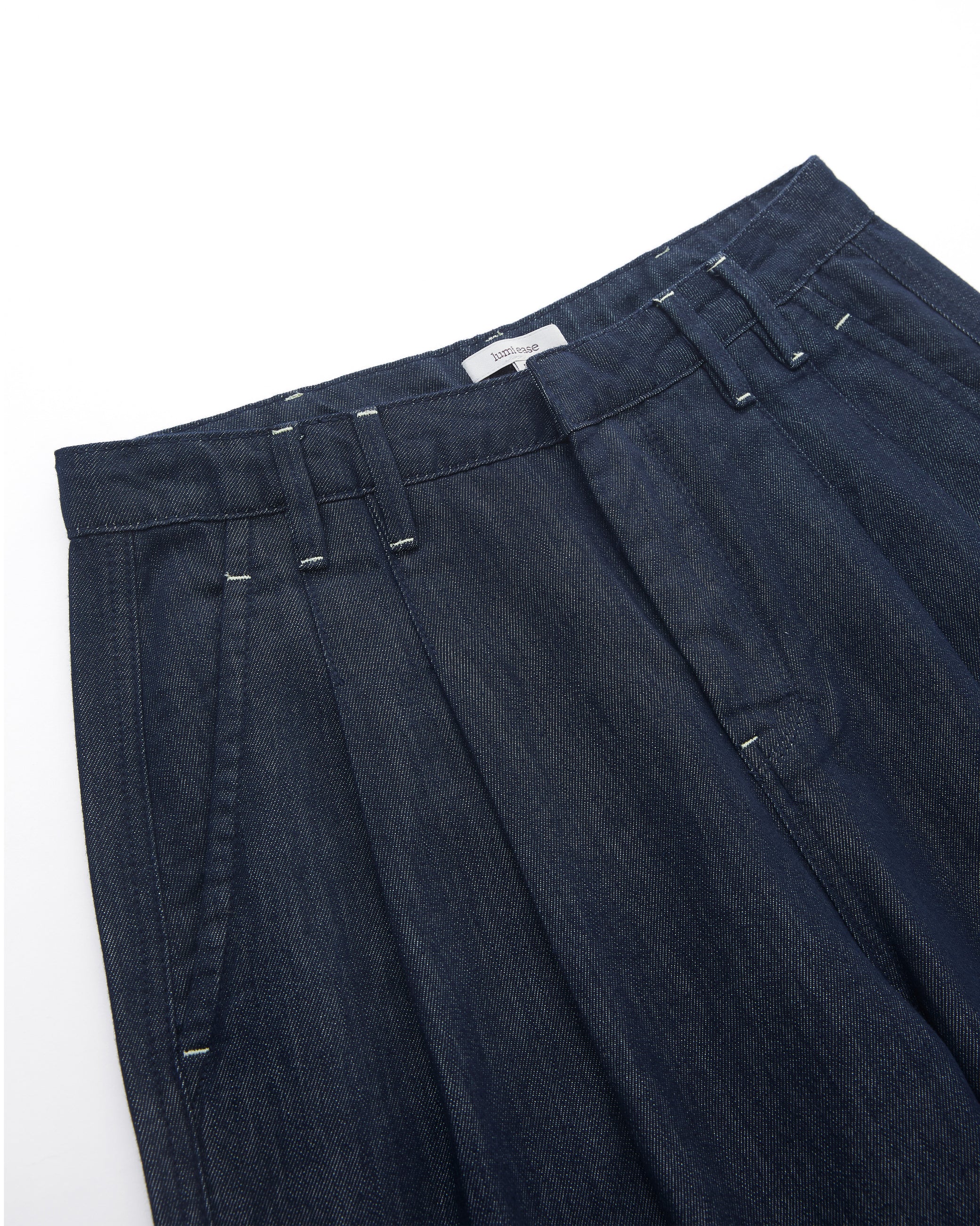 DOUBLE PLEATS TENCEL JEANS