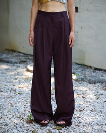 PLEATED WRINKLE-FREE PANTS